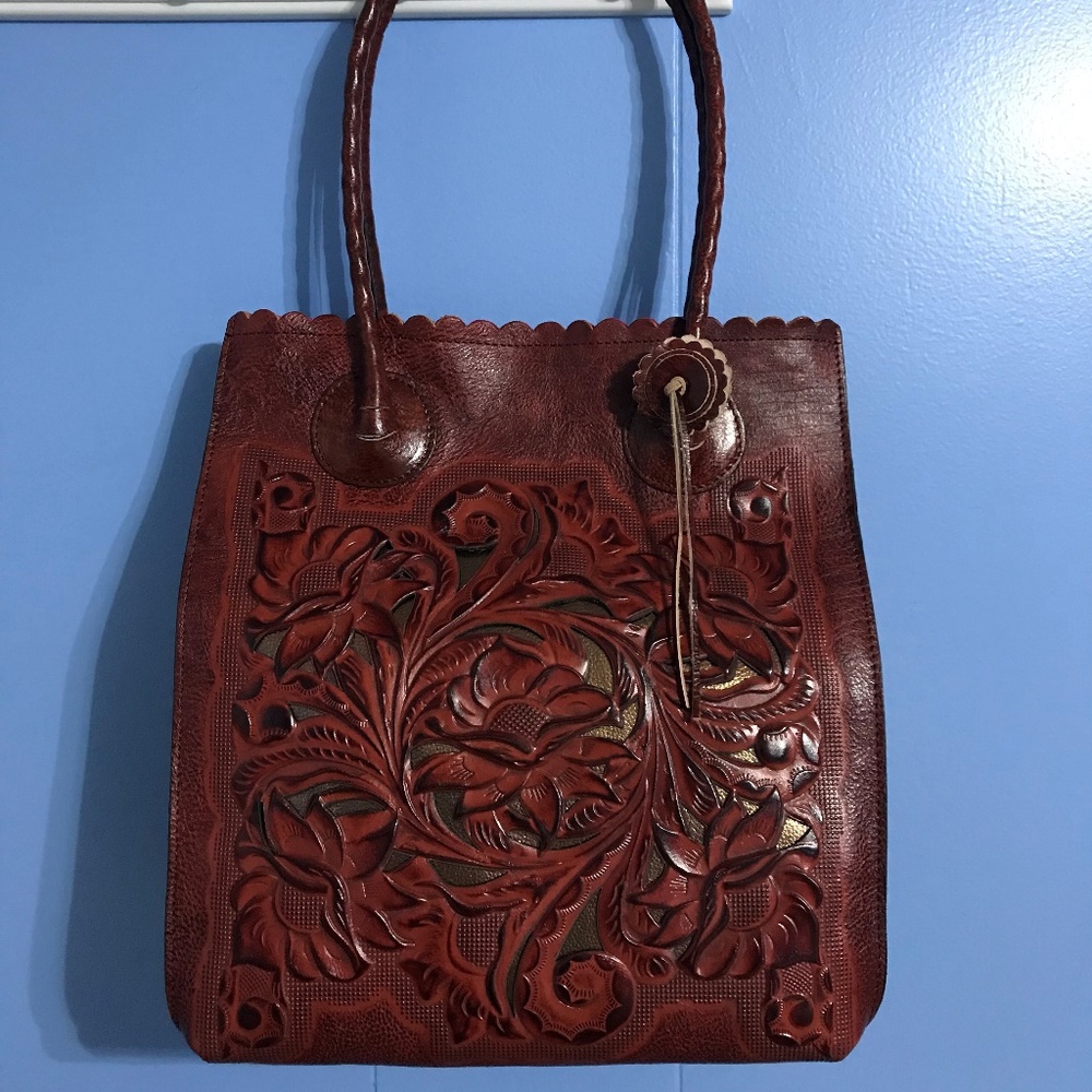 Patricia Nash Cavo Tote Burnt Orange